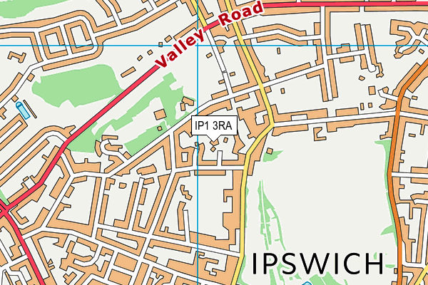 IP1 3RA map - OS VectorMap District (Ordnance Survey)