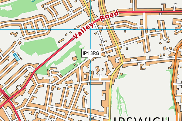 IP1 3RG map - OS VectorMap District (Ordnance Survey)