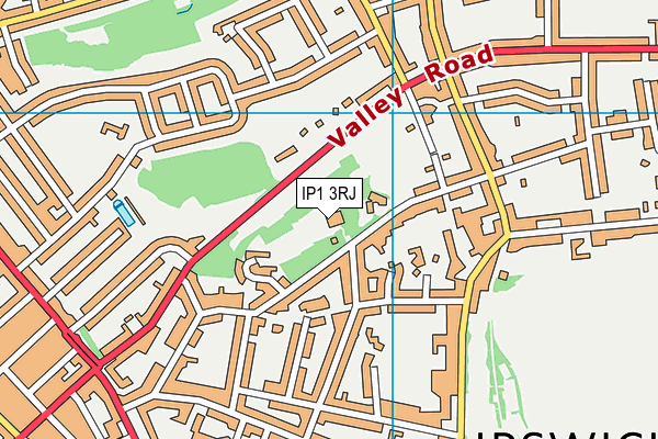 IP1 3RJ map - OS VectorMap District (Ordnance Survey)