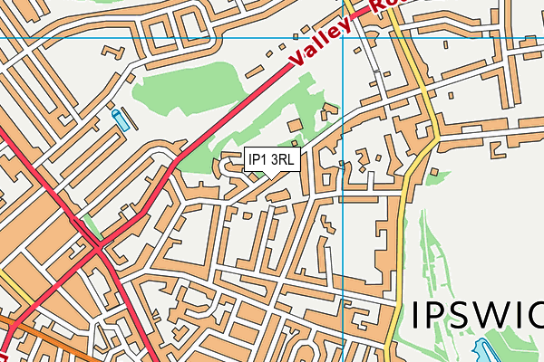 IP1 3RL map - OS VectorMap District (Ordnance Survey)
