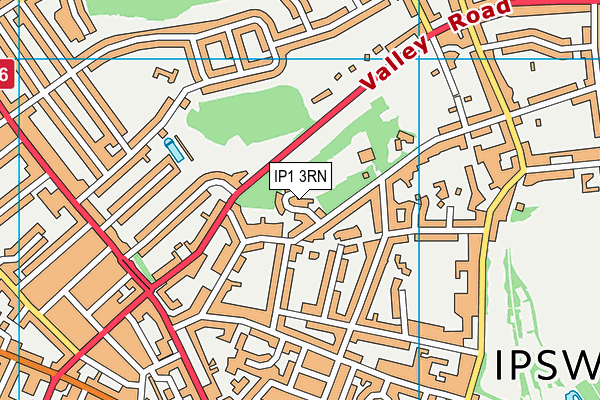 IP1 3RN map - OS VectorMap District (Ordnance Survey)