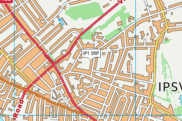 IP1 3RP map - OS VectorMap District (Ordnance Survey)