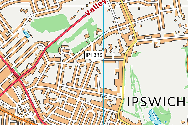 IP1 3RS map - OS VectorMap District (Ordnance Survey)