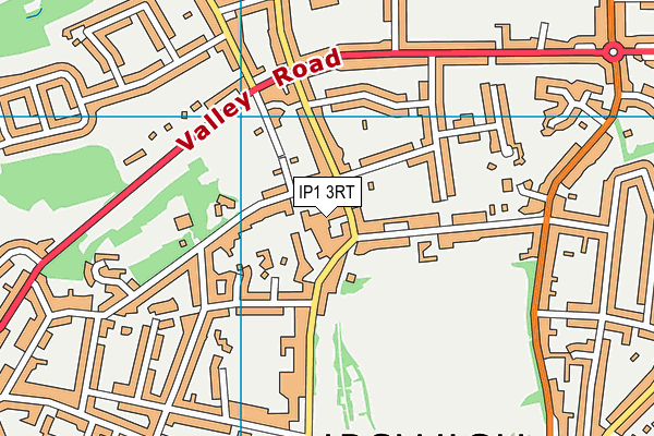 IP1 3RT map - OS VectorMap District (Ordnance Survey)