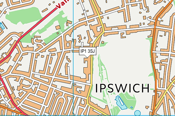 IP1 3SJ map - OS VectorMap District (Ordnance Survey)