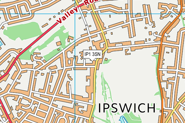 IP1 3SN map - OS VectorMap District (Ordnance Survey)