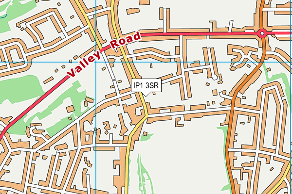 IP1 3SR map - OS VectorMap District (Ordnance Survey)