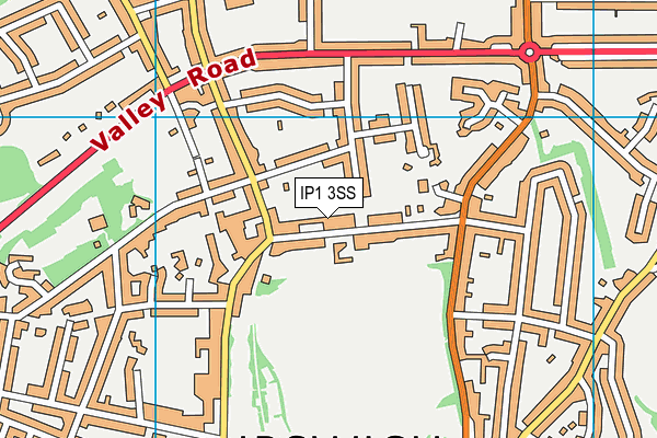 IP1 3SS map - OS VectorMap District (Ordnance Survey)