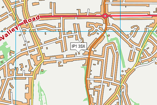 IP1 3SX map - OS VectorMap District (Ordnance Survey)