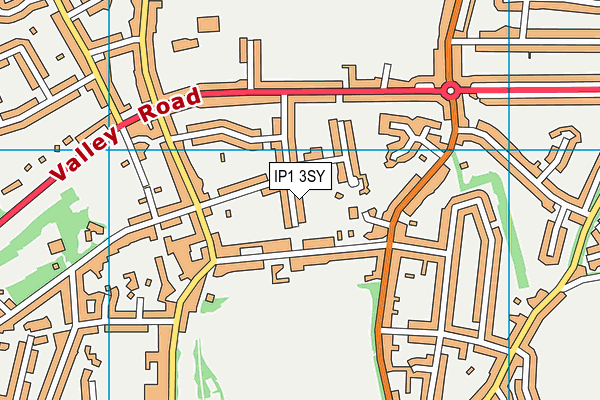 IP1 3SY map - OS VectorMap District (Ordnance Survey)