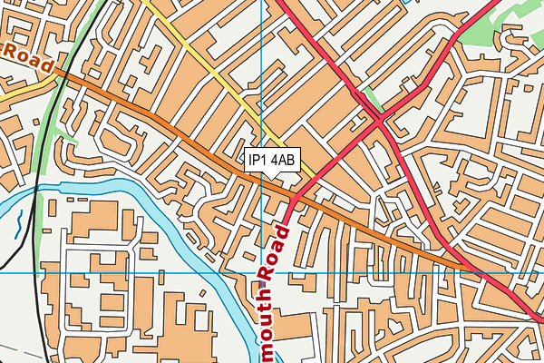 IP1 4AB map - OS VectorMap District (Ordnance Survey)