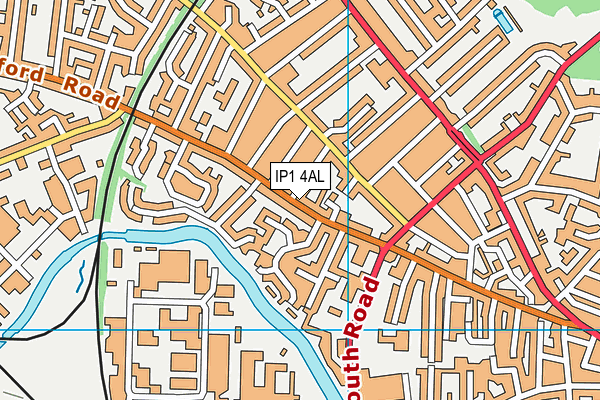 IP1 4AL map - OS VectorMap District (Ordnance Survey)