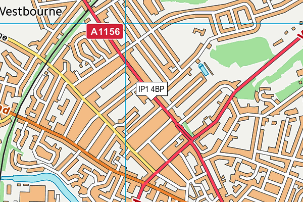 IP1 4BP map - OS VectorMap District (Ordnance Survey)
