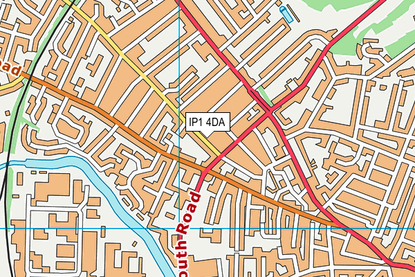 IP1 4DA map - OS VectorMap District (Ordnance Survey)