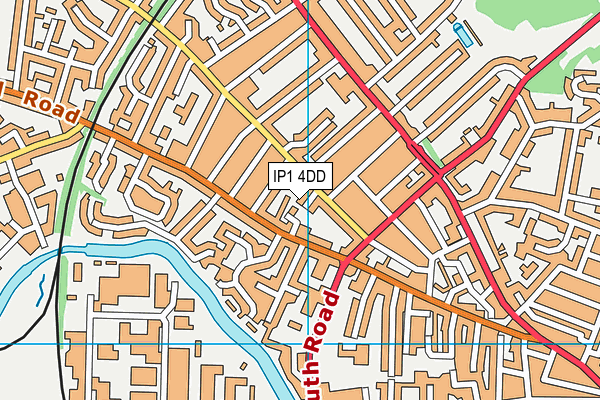 IP1 4DD map - OS VectorMap District (Ordnance Survey)