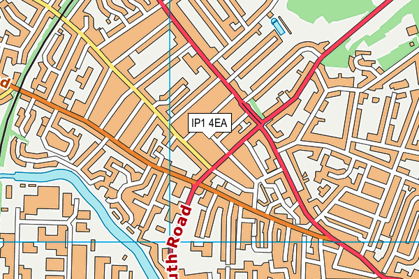 IP1 4EA map - OS VectorMap District (Ordnance Survey)