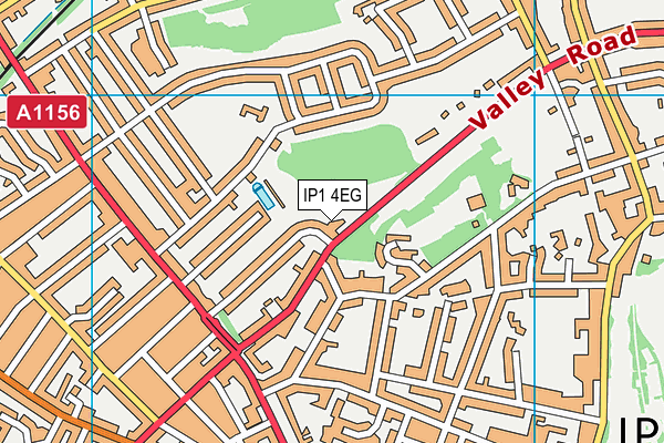 IP1 4EG map - OS VectorMap District (Ordnance Survey)