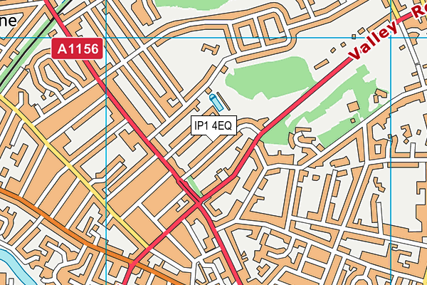 IP1 4EQ map - OS VectorMap District (Ordnance Survey)