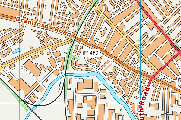 IP1 4FD map - OS VectorMap District (Ordnance Survey)