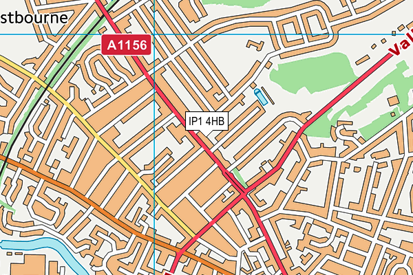 IP1 4HB map - OS VectorMap District (Ordnance Survey)