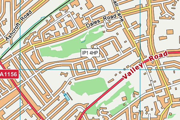 IP1 4HP map - OS VectorMap District (Ordnance Survey)