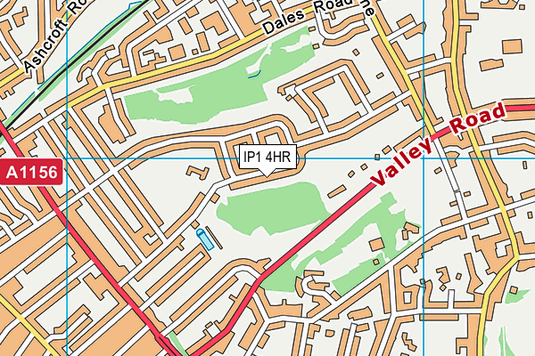 IP1 4HR map - OS VectorMap District (Ordnance Survey)