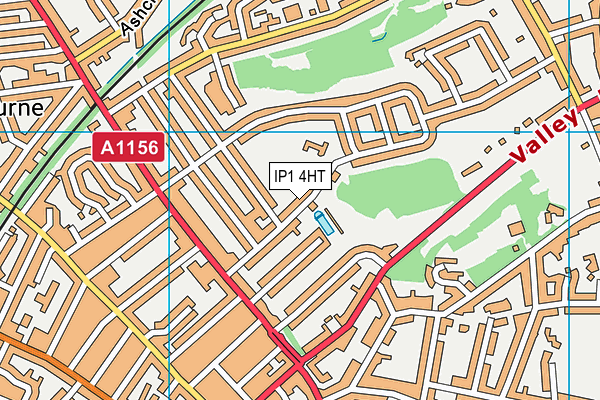 IP1 4HT map - OS VectorMap District (Ordnance Survey)