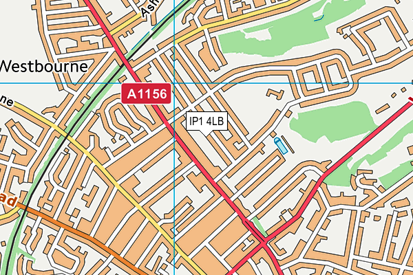 IP1 4LB map - OS VectorMap District (Ordnance Survey)