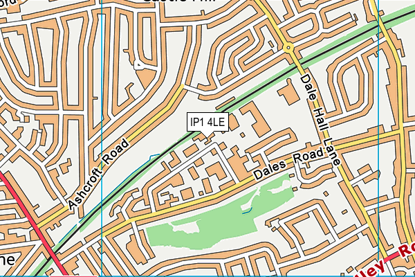 IP1 4LE map - OS VectorMap District (Ordnance Survey)