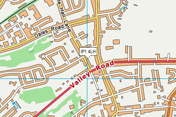 IP1 4LH map - OS VectorMap District (Ordnance Survey)