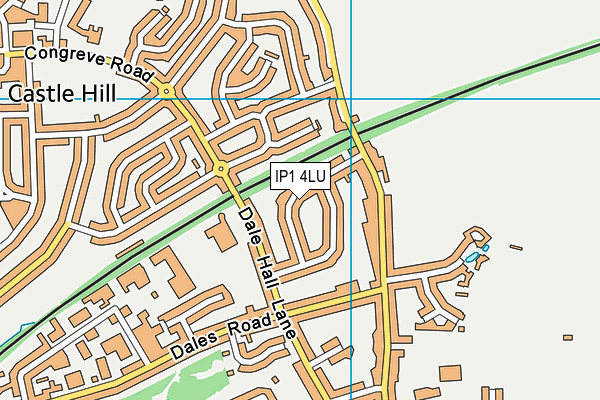 IP1 4LU map - OS VectorMap District (Ordnance Survey)