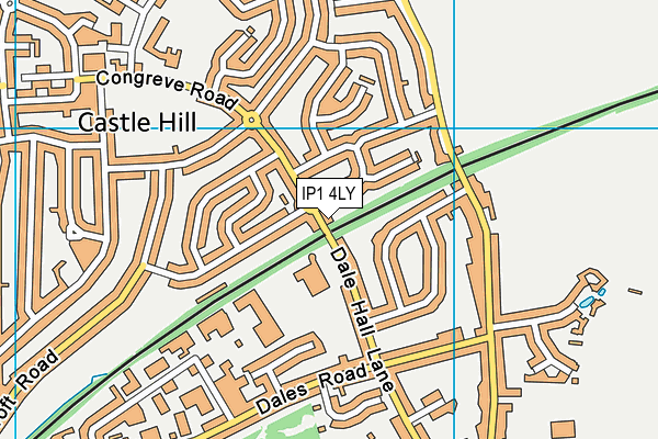 IP1 4LY map - OS VectorMap District (Ordnance Survey)