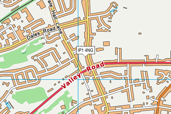 IP1 4NG map - OS VectorMap District (Ordnance Survey)