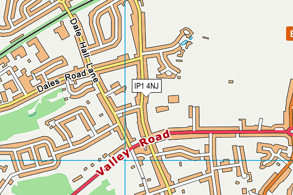 Ipswich Sports Club map (IP1 4NJ) - OS VectorMap District (Ordnance Survey)
