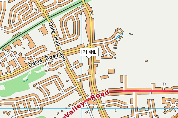 IP1 4NL map - OS VectorMap District (Ordnance Survey)