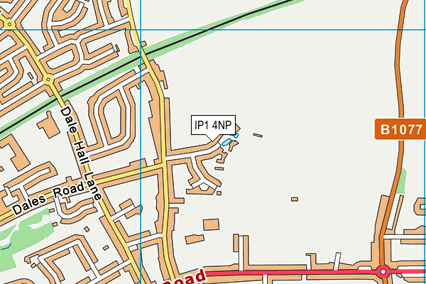 IP1 4NP map - OS VectorMap District (Ordnance Survey)