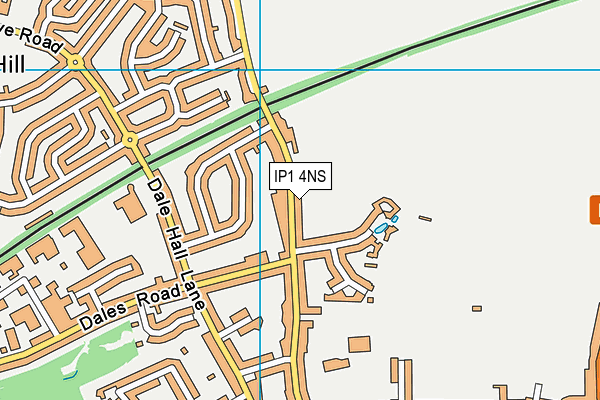 IP1 4NS map - OS VectorMap District (Ordnance Survey)