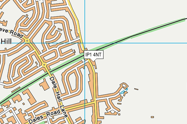 IP1 4NT map - OS VectorMap District (Ordnance Survey)