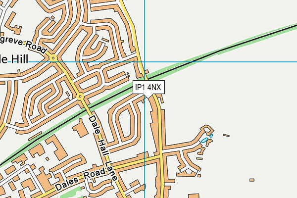 IP1 4NX map - OS VectorMap District (Ordnance Survey)