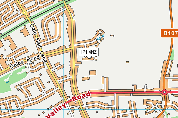 IP1 4NZ map - OS VectorMap District (Ordnance Survey)