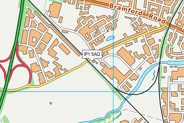 IP1 5AQ map - OS VectorMap District (Ordnance Survey)