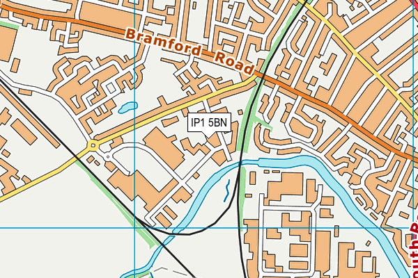 IP1 5BN map - OS VectorMap District (Ordnance Survey)