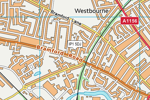 IP1 5DJ map - OS VectorMap District (Ordnance Survey)