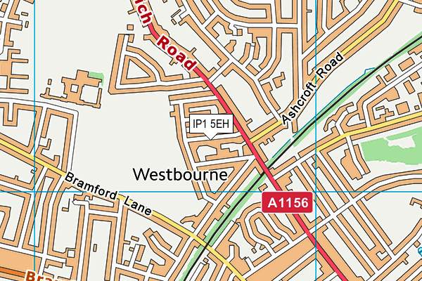 IP1 5EH map - OS VectorMap District (Ordnance Survey)