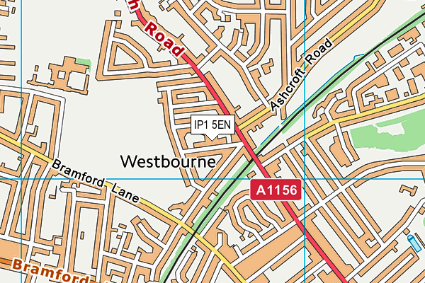 IP1 5EN map - OS VectorMap District (Ordnance Survey)