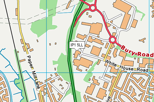 IP1 5LL map - OS VectorMap District (Ordnance Survey)