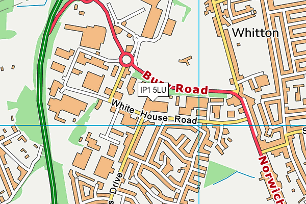 IP1 5LU map - OS VectorMap District (Ordnance Survey)