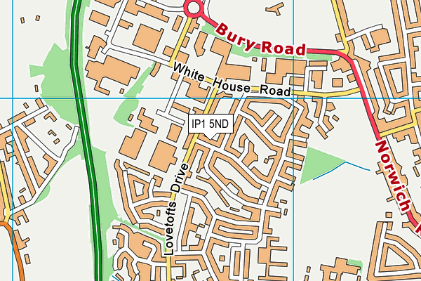 IP1 5ND map - OS VectorMap District (Ordnance Survey)