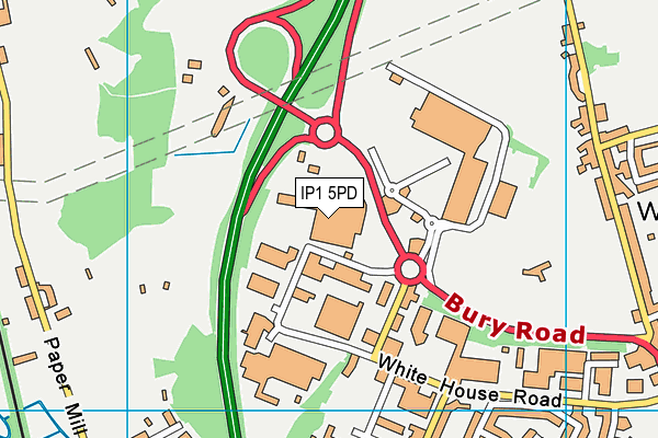 IP1 5PD map - OS VectorMap District (Ordnance Survey)