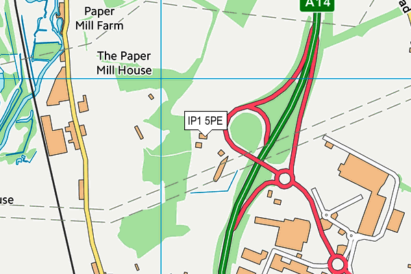 IP1 5PE map - OS VectorMap District (Ordnance Survey)